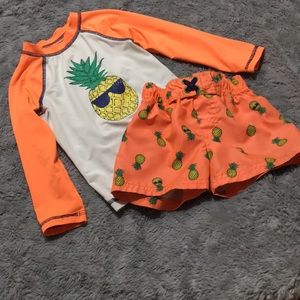 Cat & Jack Boy’s sleeve rashguard shirt and shorts